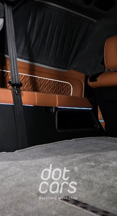 Перешив кожаного салона в детейлинг центре DOTCARS